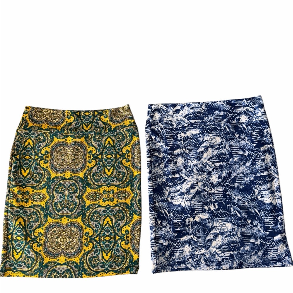 Two Lularoe pencil skirts! Both are plus size 2X! Stretchy and comfortable! EUC!